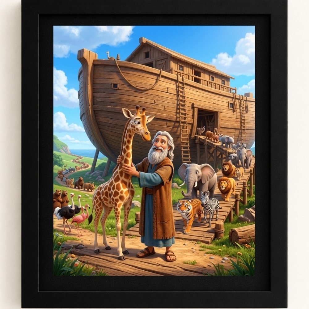A.I. Print Noah’s Ark In A Frame 8x10